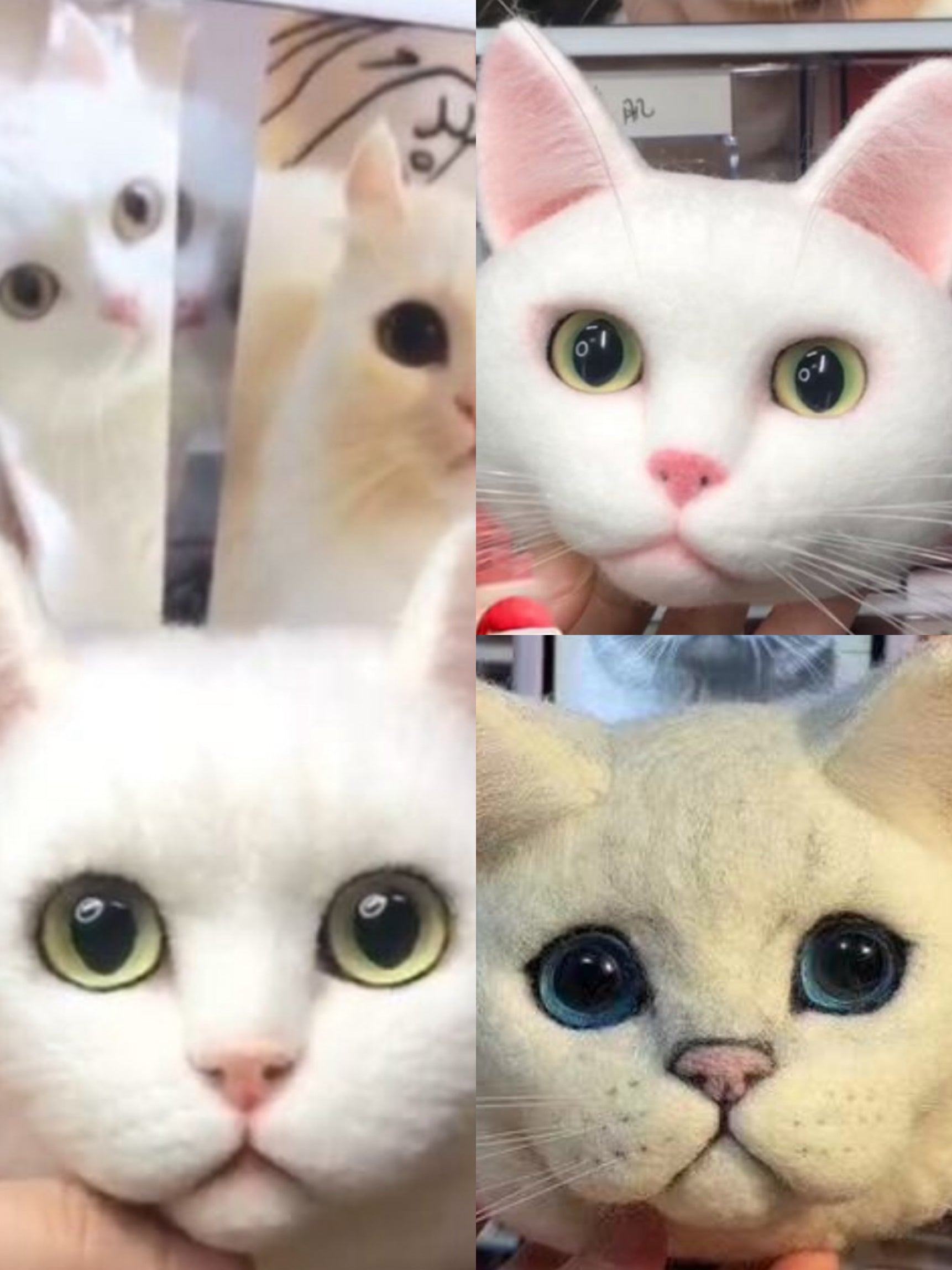 [Custom Pet Portrait] Short-Hair Flat Felted Art - Simple Patterns