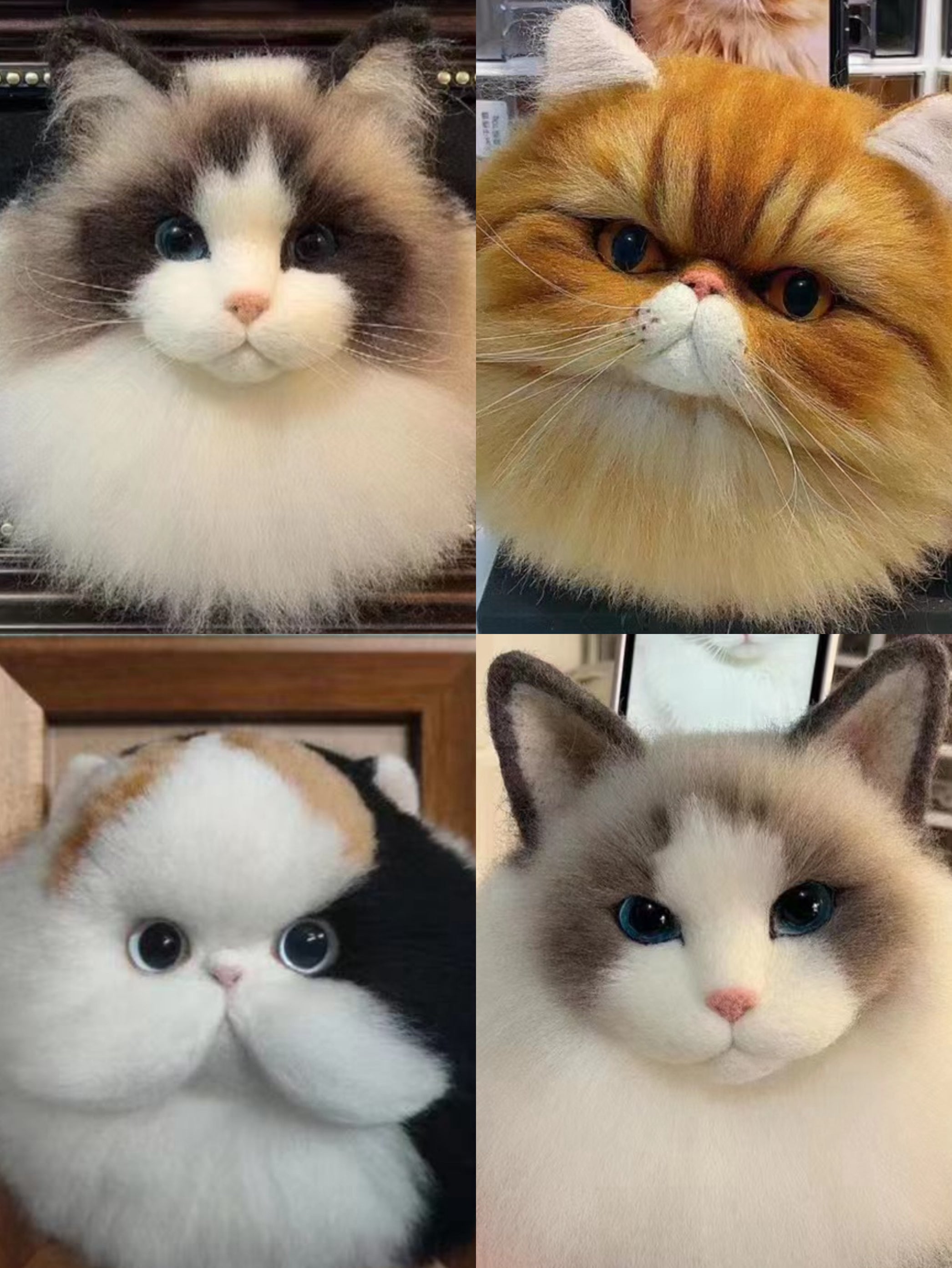 [Custom Pet Portrait] 3D Fluffy Long-Hair Replica - Complex Patterns